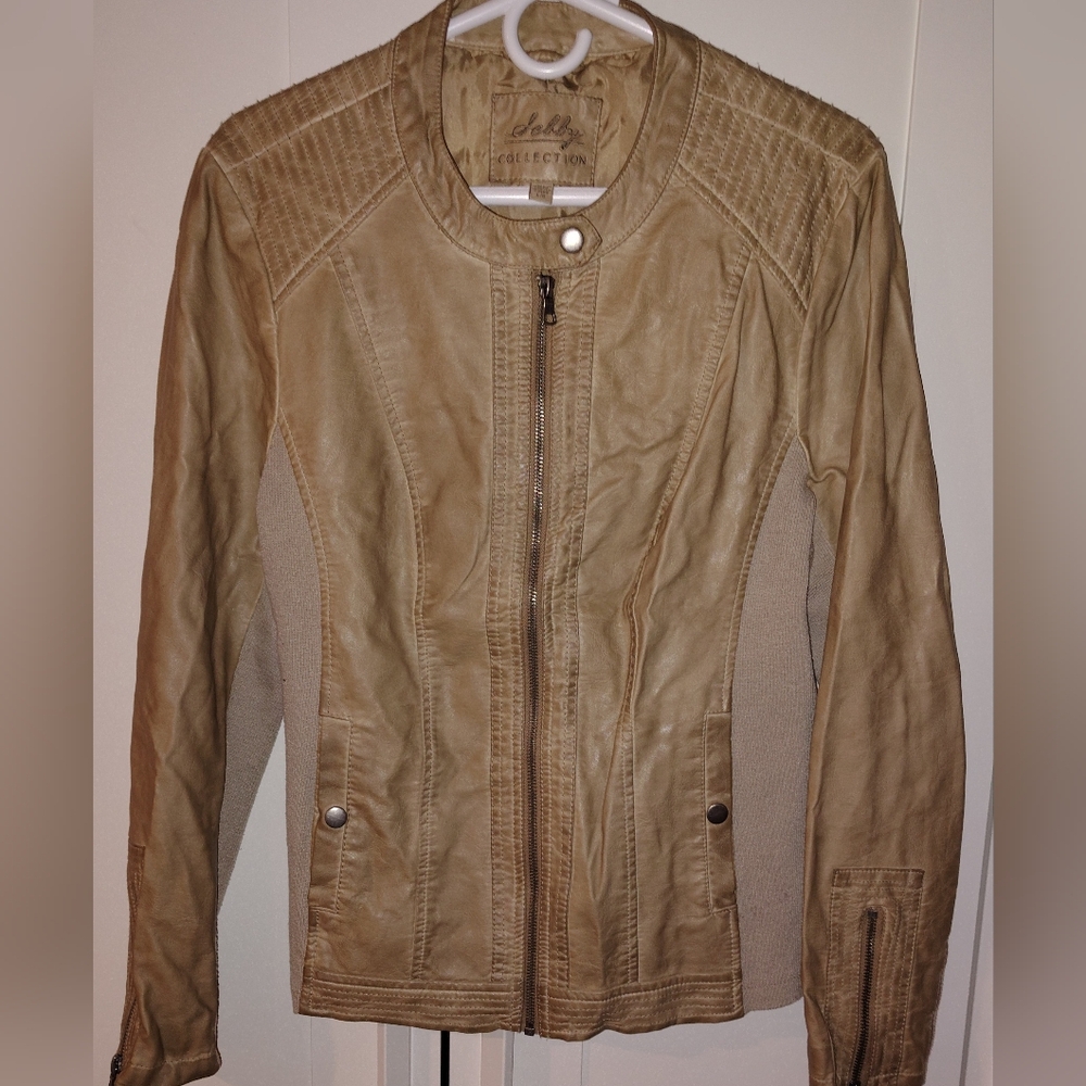 Echo Tan Leather Motorcycle Jacket